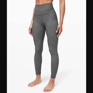 Lululemon Align 25" Leggings Mini Heathered Herringbone Heathered Black